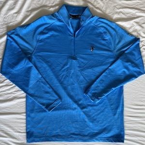 Men’s Under Armour Tech 1/2 Zip Long Sleeve Pullover Size Large Loose Fit Blue